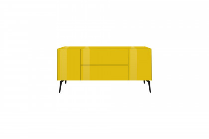 Colors von Mäusbacher - Lowboard 211 Glas goldgelb mit Metallfüßen