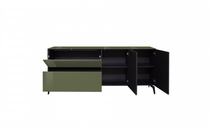 Colors von Mäusbacher - Lowboard 211 Glas olivgrün mit Metallfüßen