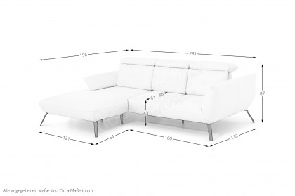 Seattle von Poco - Sofagarnitur links elfenbein