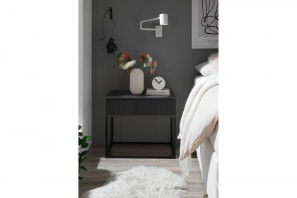 Marle von POL Power - Nachttisch mit 1 Schubkasten Rillenstruktur