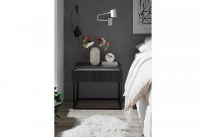 Marle von POL Power - Nachttisch mit 1 Schubkasten Rillenstruktur