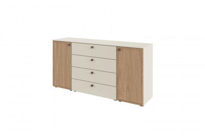 Arola von Schöner Wohnen - Kommode champagner - Eiche mit Rahmen