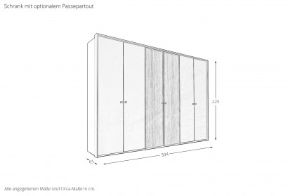 Arola von Schöner Wohnen - Schlafzimmermöbel mit Stangengriffen