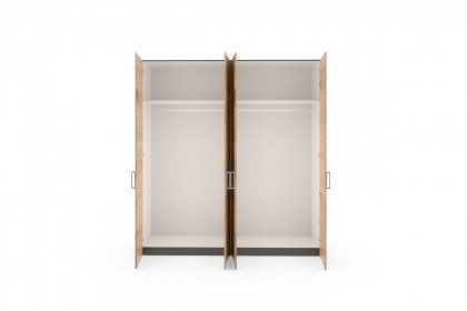 Longline von JUTZLER - Kleiderschrank ca. 200 cm breit schwarz - Wildeiche