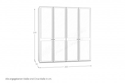 Longline von JUTZLER - Kleiderschrank im Landhaus-Stil Chalet kaschmir matt