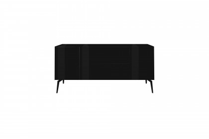 Colors von Mäusbacher - Lowboard 211 Glas schwarz mit Metallfüßen