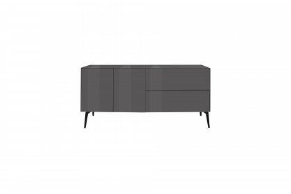 Colors von Mäusbacher - Lowboard 211 Glas anthrazit mit Metallfüßen