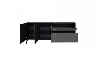 Colors von Mäusbacher - Lowboard 211 Glas anthrazit mit Metallfüßen