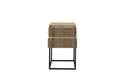 Marle von POL Power - Nachtschrank in Boxspringhöhe Eiche Artisan - schwarz