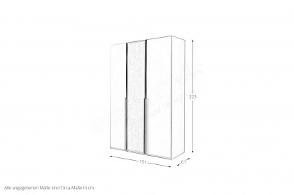 Arola von Schöner Wohnen - Kleiderschrank mit Griffleisten