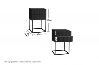 Marle von POL Power - Nachtkommode in Boxspringhöhe ca. 65 cm graphit