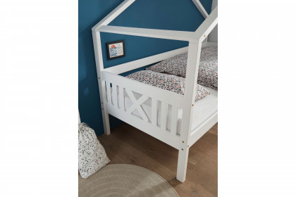 Susa von POL Power - Bett mit Himmel-Vorrichtung Kiefer weiß