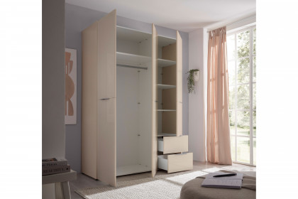 Santorin von POL Power - Schrank ca. 150 cm breit kaschmir - Glas kaschmir