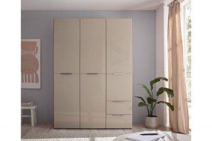 Santorin von POL Power - Schrank ca. 150 cm breit kaschmir - Glas kaschmir