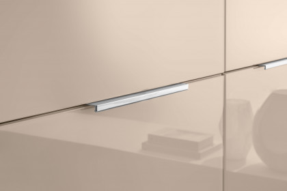 Santorin von POL Power - Schrank ca. 150 cm breit kaschmir - Glas kaschmir