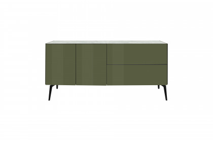 Colors von Mäusbacher - Lowboard 211-WP Glas olivgrün mit Keramikplatte und Metallfüßen