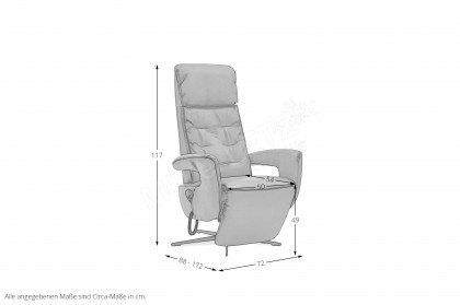 HU-EB25049 von Hukla - Ledersessel grey