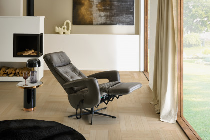 HU-EB25049 von Hukla - Ledersessel grey