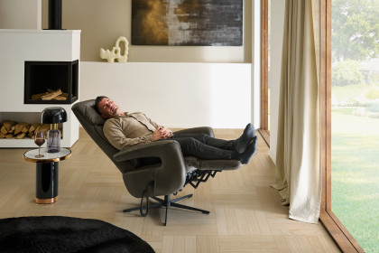 HU-EB25049 von Hukla - Ledersessel grey