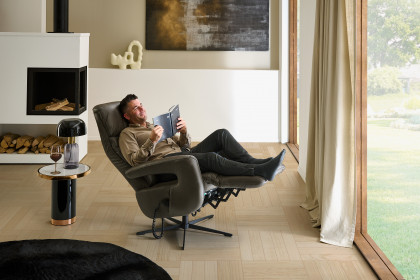 HU-EB25049 von Hukla - Ledersessel grey