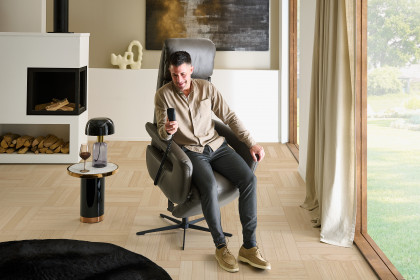 HU-EB25049 von Hukla - Ledersessel grey