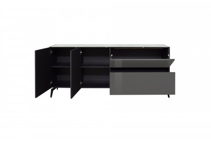 Colors von Mäusbacher - Lowboard 211-WP Glas anthrazit mit Keramikplatte und Metallfüßen