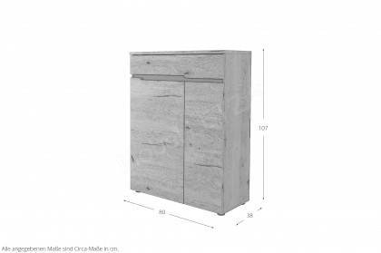 Fargo von Innostyle - Schuhschrank in Evoke Eiche