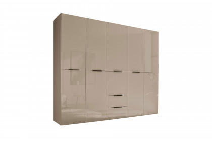 Santiago von POL Power - Schrank 5-türig mit 2 Schüben Front Kaschmirglas