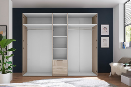 Santiago von POL Power - Schrank 5-türig mit 2 Schüben Front Kaschmirglas