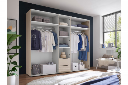 Santiago von POL Power - Schrank 5-türig mit 2 Schüben Front Kaschmirglas