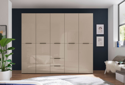 Santiago von POL Power - Schrank 5-türig mit 2 Schüben Front Kaschmirglas