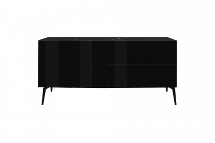 Colors von Mäusbacher - Lowboard 211-WP Glas schwarz mit Wendekeramikplatte und Metallfüßen