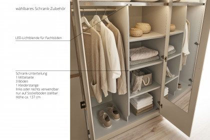 MR Isabelle von Musterring - Schrank 200 champagner - Eiche bianco