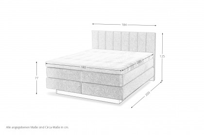 OC-BX23165 von Oschmann - Boxspringbett KT 10001B slate