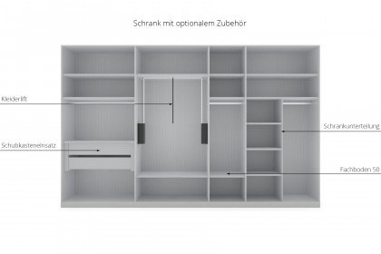 MR Isabelle von Musterring - Kleiderschrank 7-türig champagner