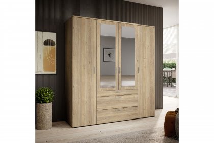 Vesala von POL Power - Kombischrank Mauvella Oak mit 3 Schubladen & Spiegeln