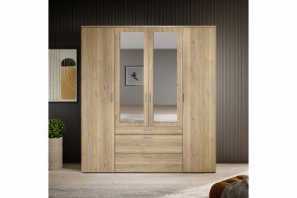 Vesala von POL Power - Kombischrank Mauvella Oak mit 3 Schubladen & Spiegeln