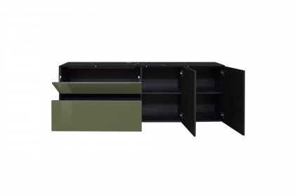 Colors von Mäusbacher - Lowboard 211-WP Glas olivgrün mit Wendekeramikplatte