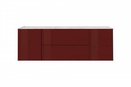 Colors von Mäusbacher - Lowboard 211-WP Glas bordeauxrot mit Keramikplatte