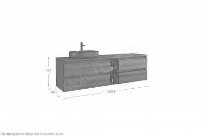 Vialli von puris - Badezimmer in Cueno Eiche dunkel