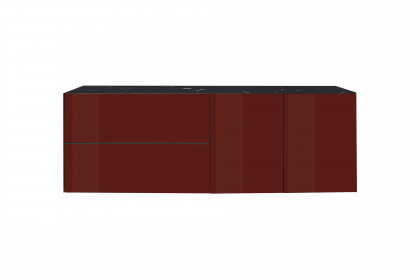 Colors von Mäusbacher - Lowboard 211-WP Glas bordeauxrot mit Wendekeramikplatte