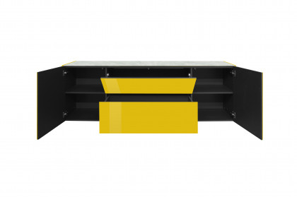 Colors von Mäusbacher - Lowboard 211-WP Glas goldgelb mit Keramikplatte