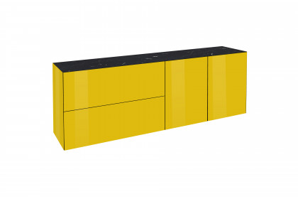 Colors von Mäusbacher - Lowboard 211-WP Glas goldgelb mit Wendekeramikplatte