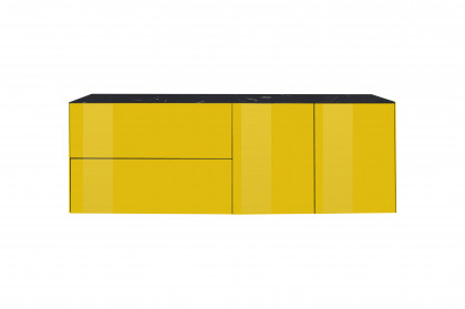 Colors von Mäusbacher - Lowboard 211-WP Glas goldgelb mit Wendekeramikplatte