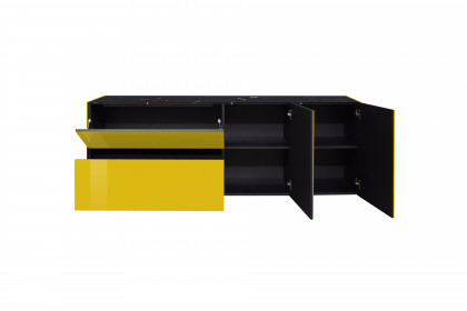 Colors von Mäusbacher - Lowboard 211-WP Glas goldgelb mit Wendekeramikplatte