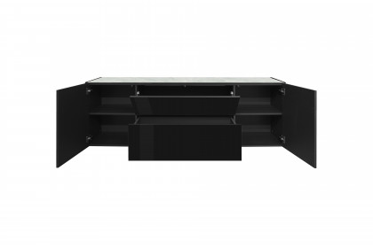 Colors von Mäusbacher - Lowboard 211-WP Glas schwarz mit Keramikplatte