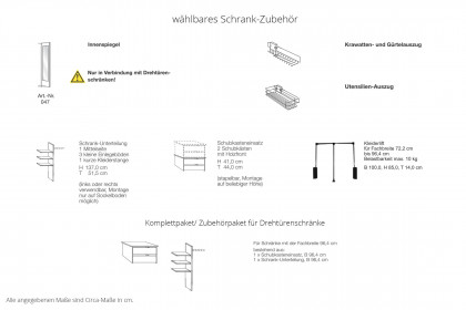 MR Isabelle von Musterring - Schrank 250 cm breit graphit - Eiche