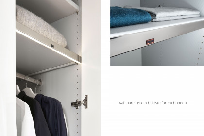 MR Isabelle von Musterring - Schrank 250 cm breit graphit - Eiche