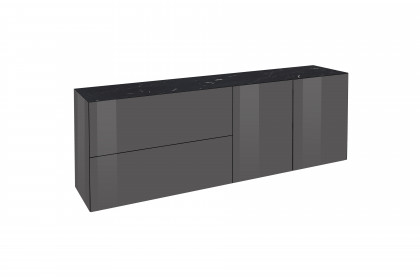 Colors von Mäusbacher - Lowboard 211-WP Glas anthrazit mit Wendekeramikplatte