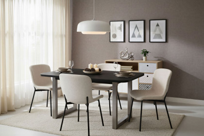 Black Smooth von SIT Möbel - Esstisch in Silber